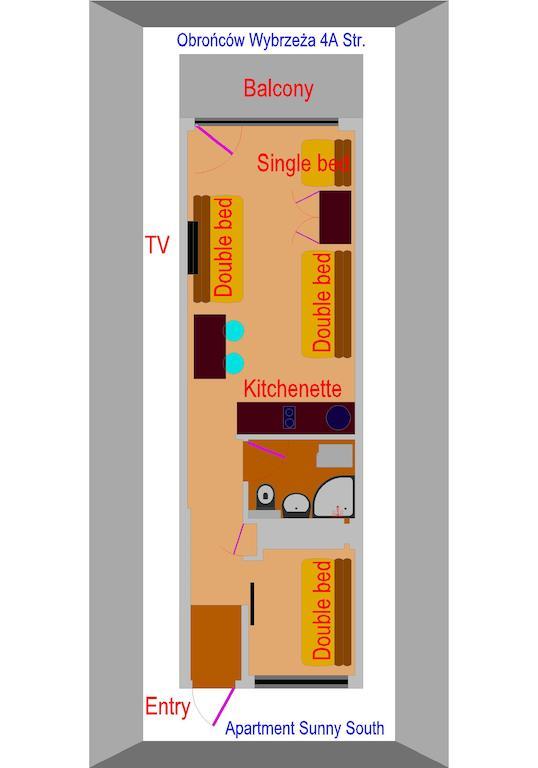 Apartament Sloneczne Poludnie Гданськ Номер фото